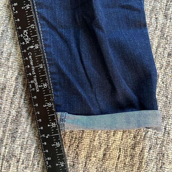 No Boundaries Womens Barrel Jeans Juniors Sz Sm 3/5 Paper Bag Waist Dark Wash - Picture 7 of 7